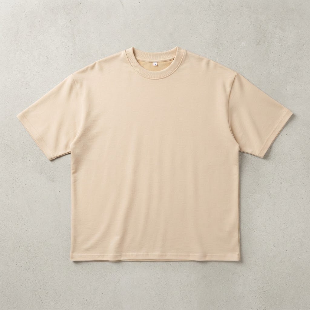 Oatmeal Beige Premium Solid Oversized T-Shirt