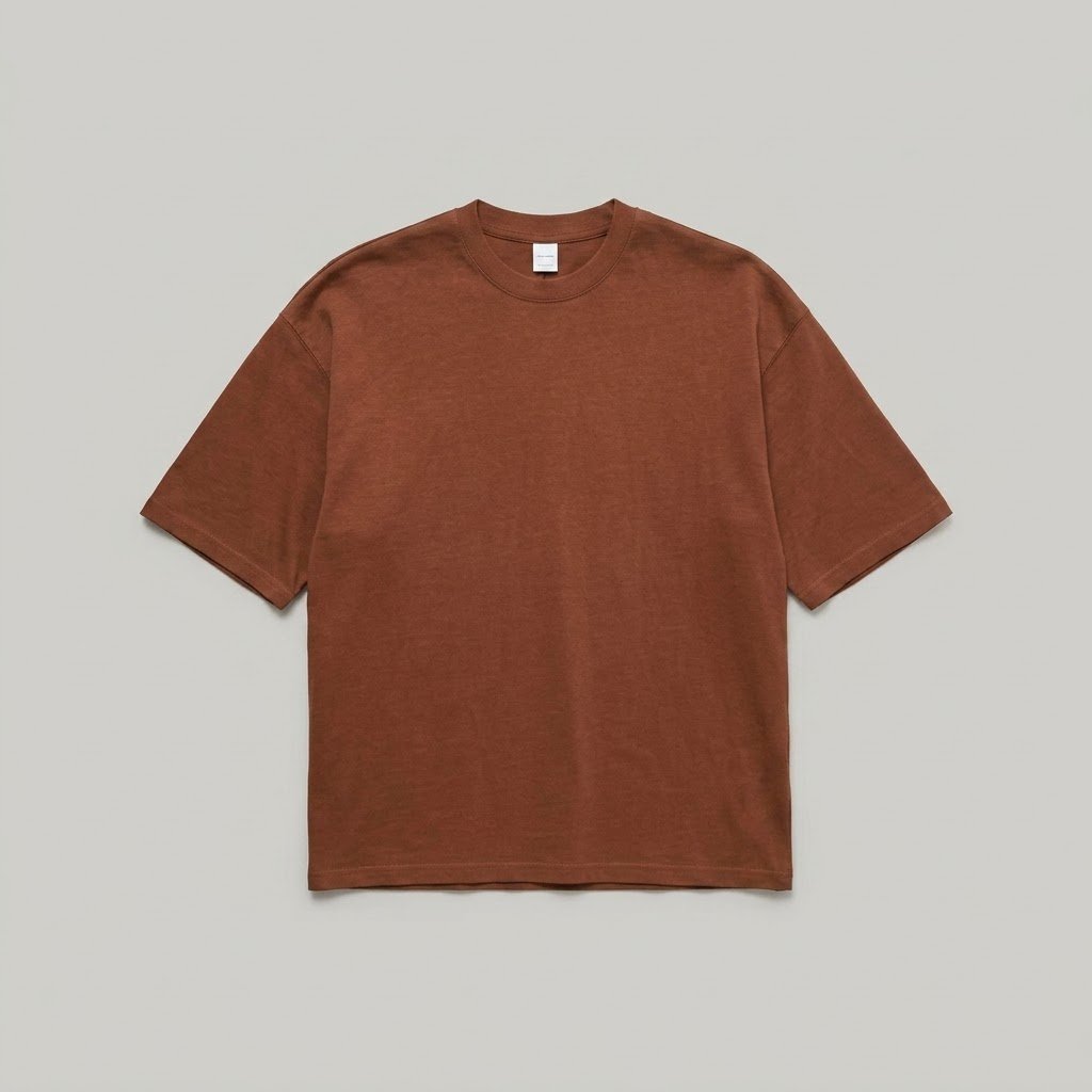 Cappuccino Brown Premium Solid Oversized T-Shirt
